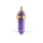 Natural Amethyst Stone Hexagon Gold Healing Pendulum Necklace